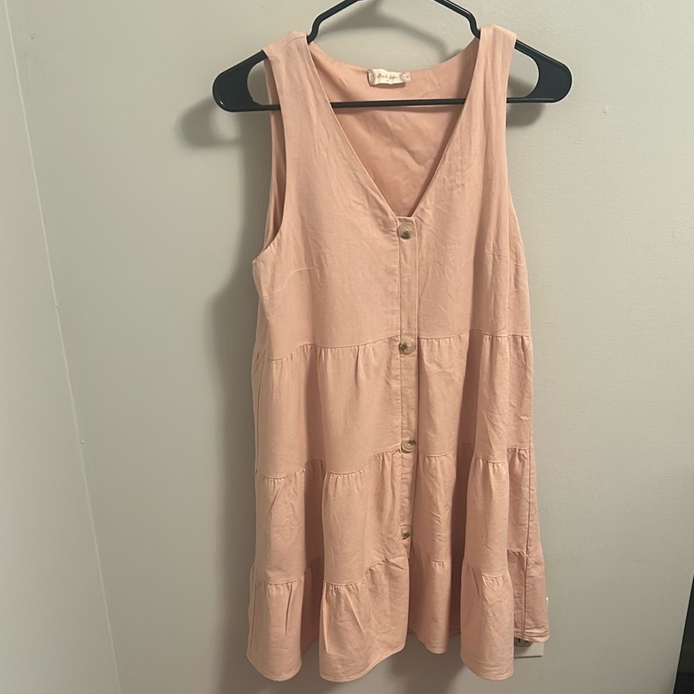 Altar’d State peach button down dress